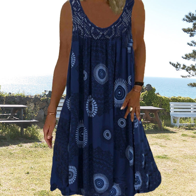 Paduch – Lässiges ärmelloses Sommer Kleid Mit Drucken