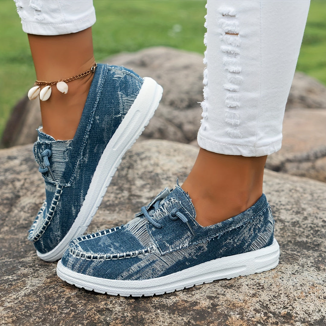 Aigerim - Bequeme Flache Sneaker Mit Schnürung