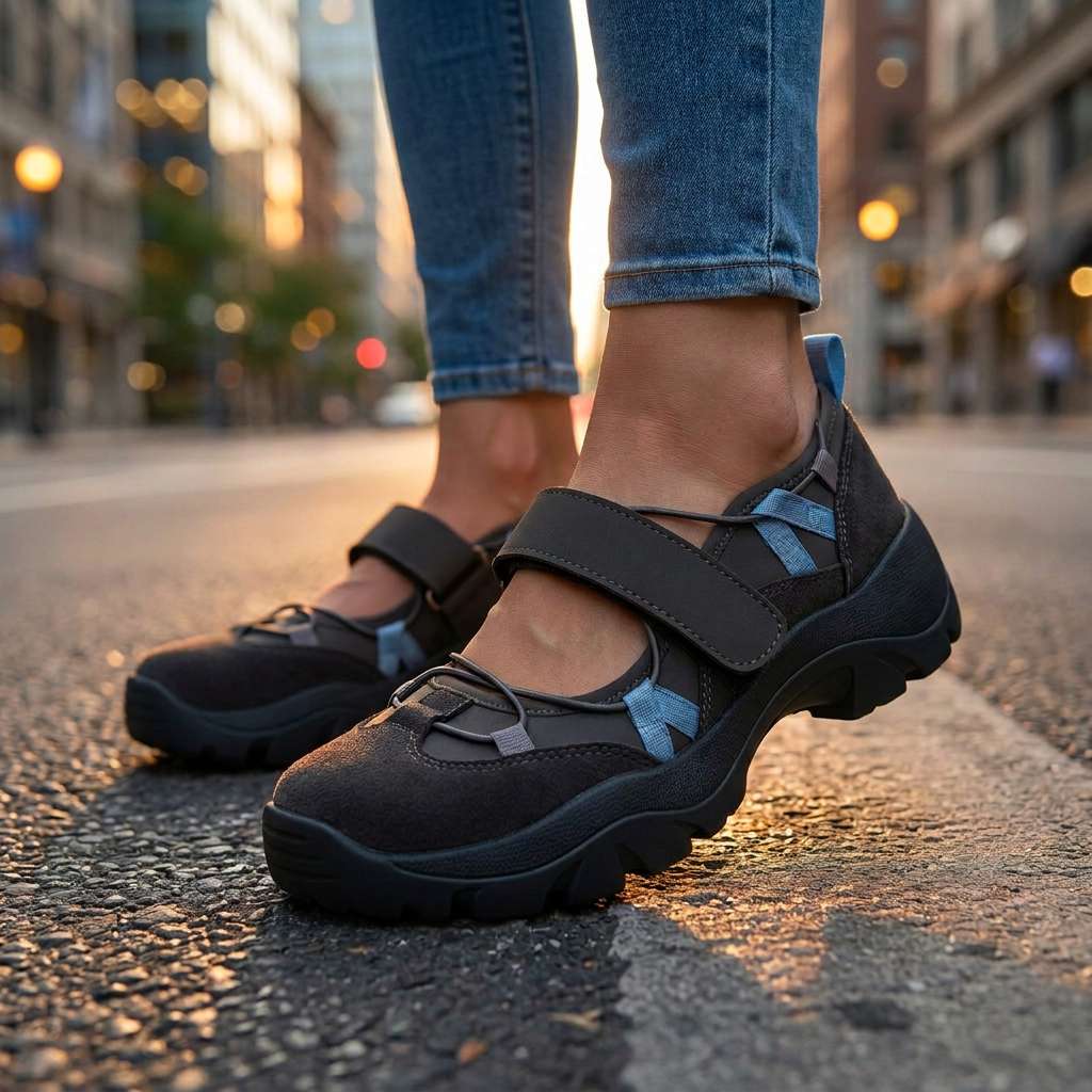 Wylma – Sneaker Mit Breiter Sohle Und Klettverschluss
