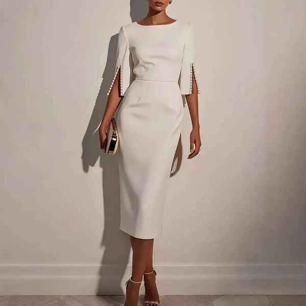 Sejina – Schlank Geschnittenes Bleistiftkleid MIT Geschlitzten Ärmeln