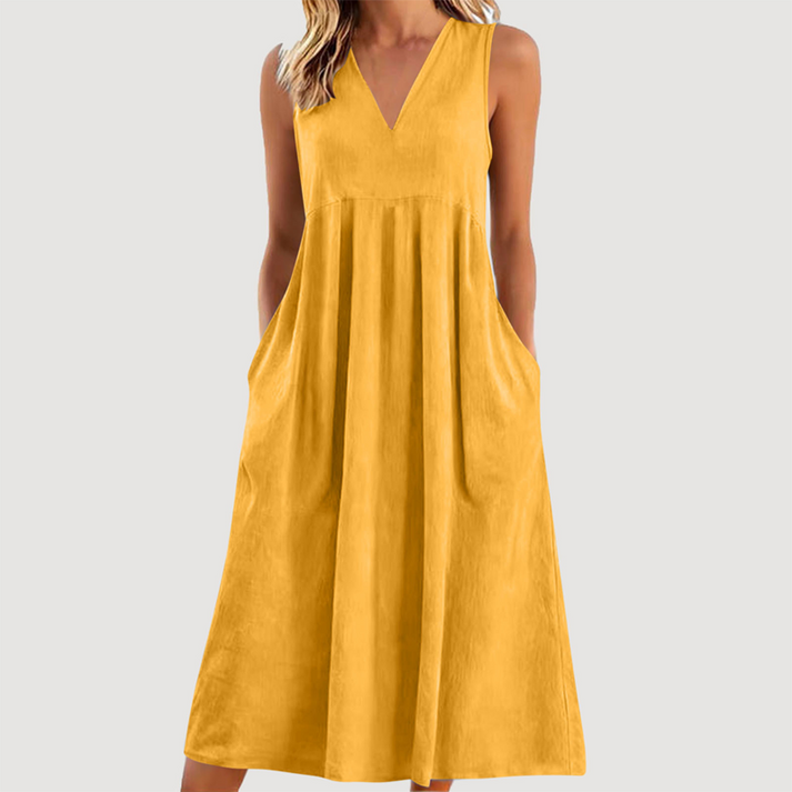 Milanie – Ärmelloses Midikleid