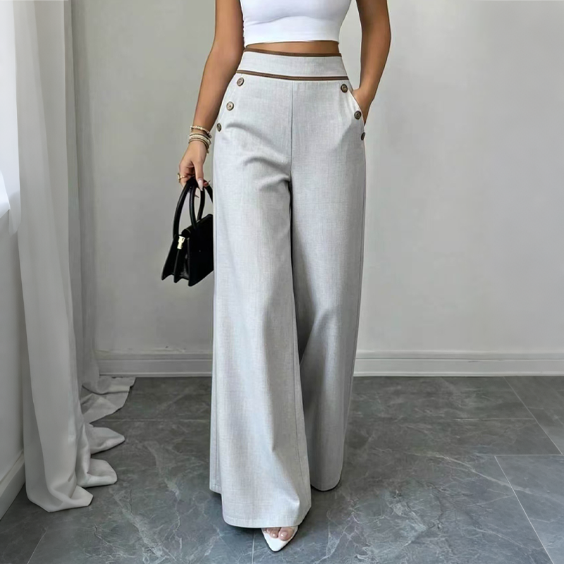 Selvie – Hose Mit Weitem Bein und Zierknöpfen