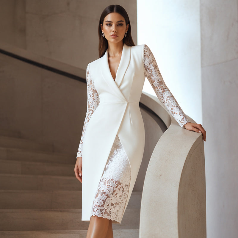 Wenina – Figurbetontes Kleid MIT Spitzenärmeln