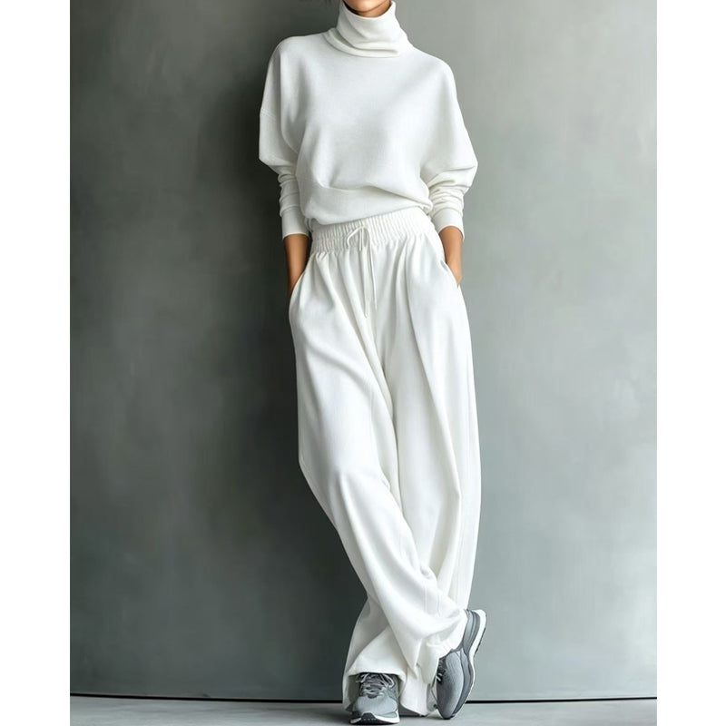 Phylles – Zweiteiliges Set mit Rollkragenpullover Und Hose Mit Weitem Bein