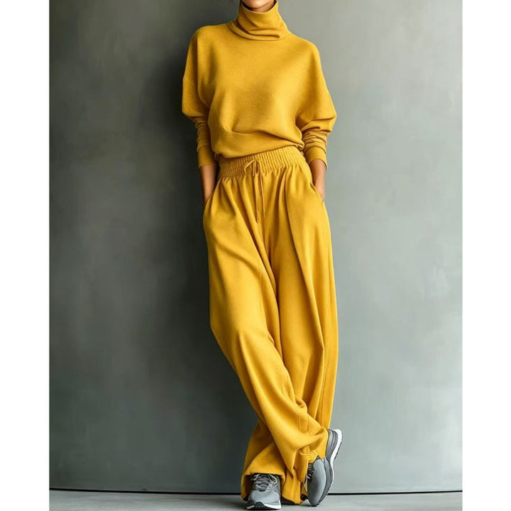Phylles – Zweiteiliges Set mit Rollkragenpullover Und Hose Mit Weitem Bein