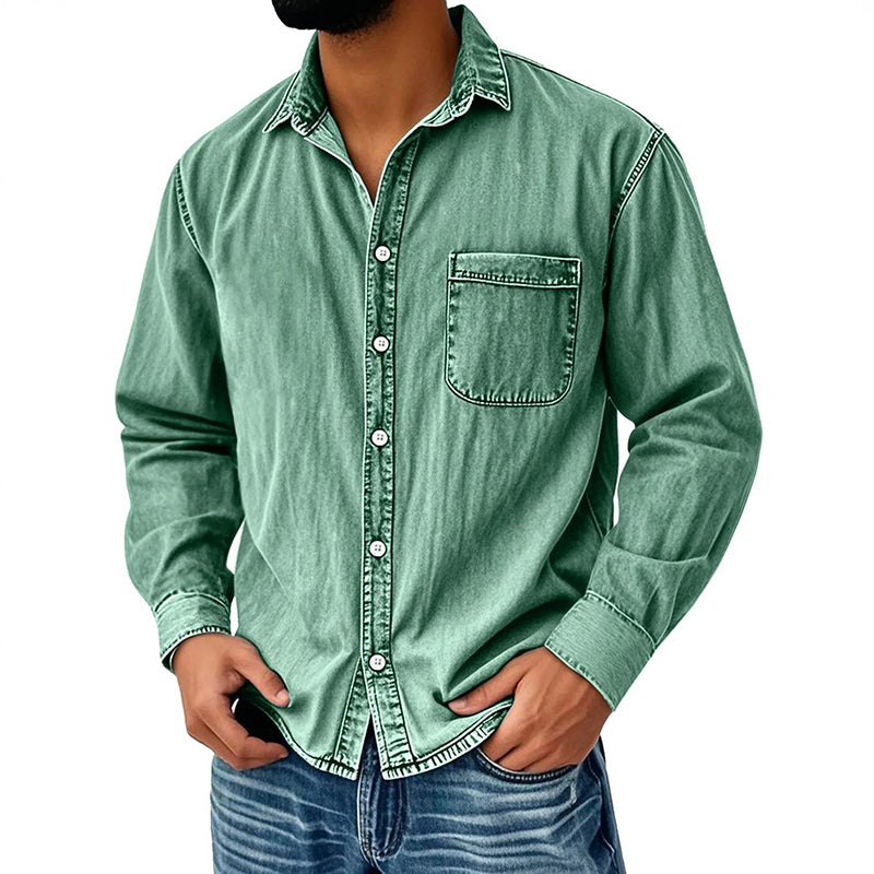 Brindan – Langärmliges Jeanshemd mit Knöpfen