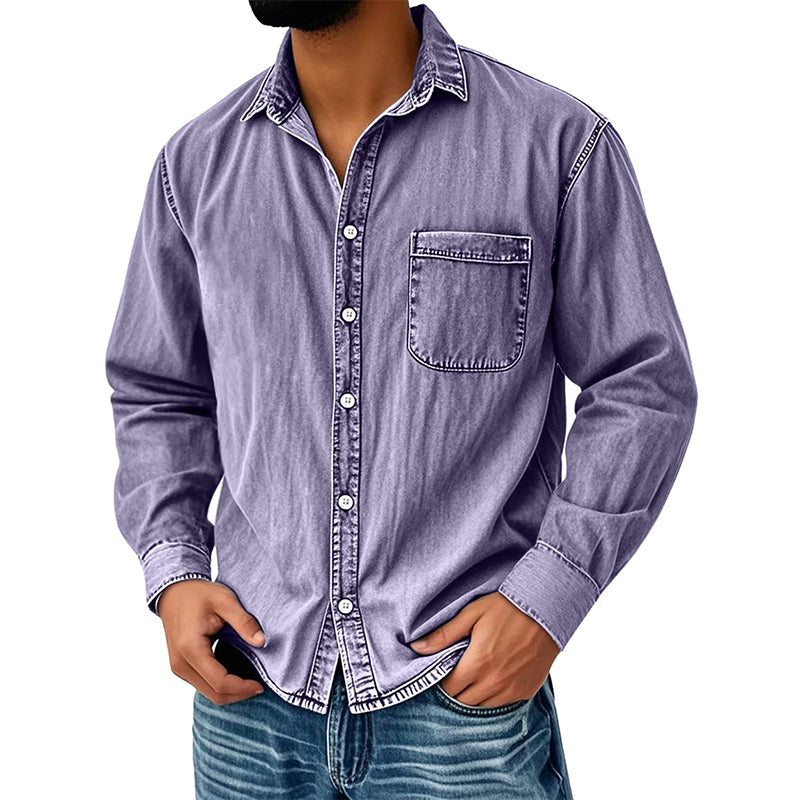 Brindan – Langärmliges Jeanshemd mit Knöpfen