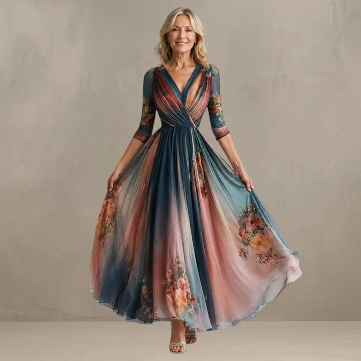 Willemse – Maxikleid im Bohemian-Stil mit Blumenmuster